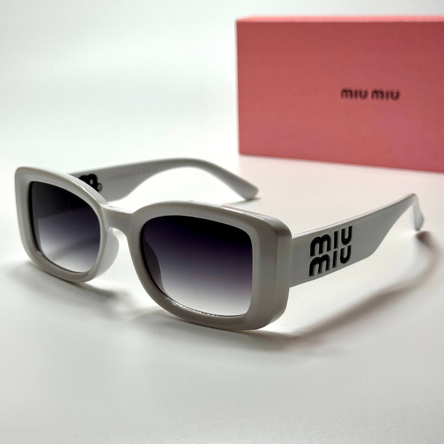 Miu Miu Rectangular SMU10Z – White Grey