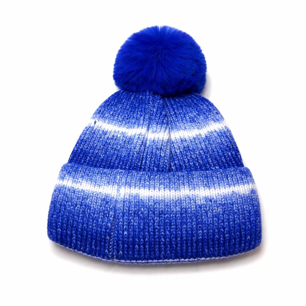 Cozy Cloud Pom Beanie - Blue