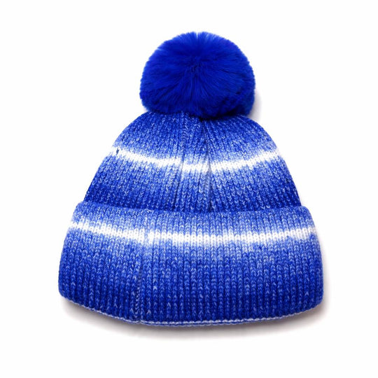 Cozy Cloud Pom Beanie - Blue