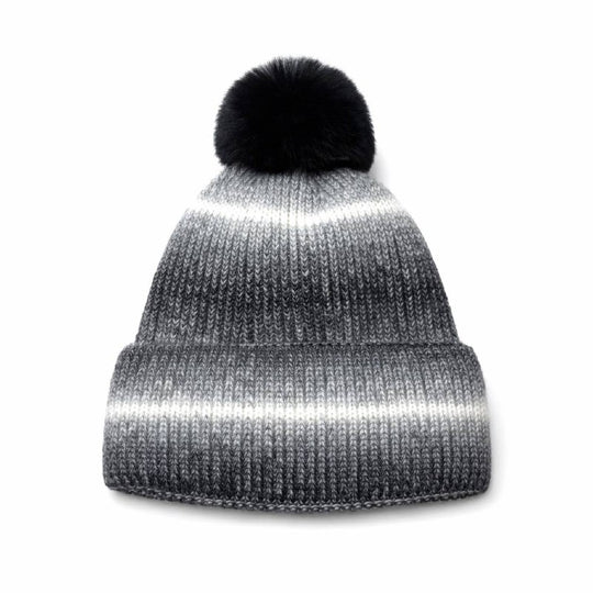 Cozy Cloud Pom Beanie - Black