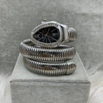 BVLGARI Serpenti Tubogas Watch – Silver / Black Dial