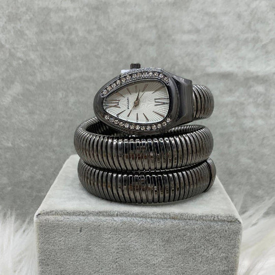 BVLGARI Serpenti Tubogas Watch – Gunmetal / White Dial