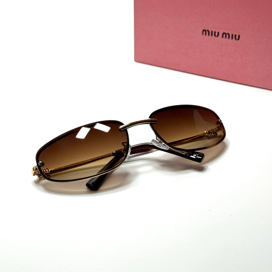 Miu Miu SMU73Z – Gold Brown Gradient