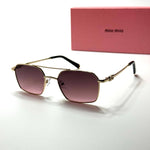 Miu Miu Rectangular SMU52Z – Gold Pink Gradient