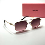 Miu Miu Rectangular SMU52Z – Gold Pink Gradient