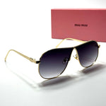 Miu Miu Aviator SMU64Z – Gold Black Gradient