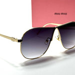 Miu Miu Aviator SMU64Z – Gold Black Gradient