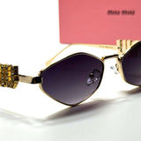 Miu Miu Geometric SMU66Z – Gold Purple Gradient