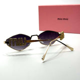 Miu Miu Geometric SMU66Z – Gold Purple Gradient