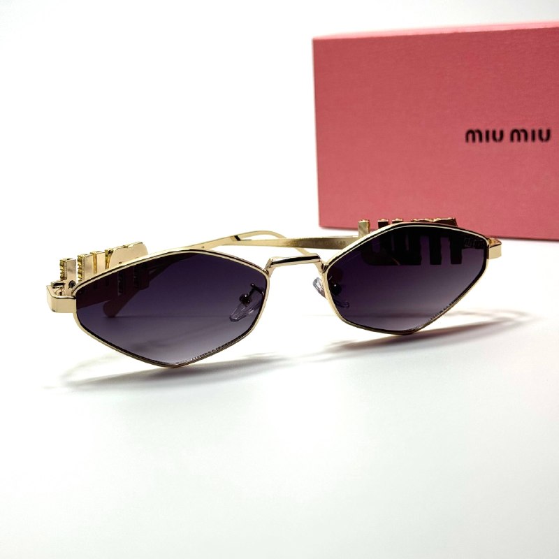 Miu Miu Geometric SMU66Z – Gold Purple Gradient