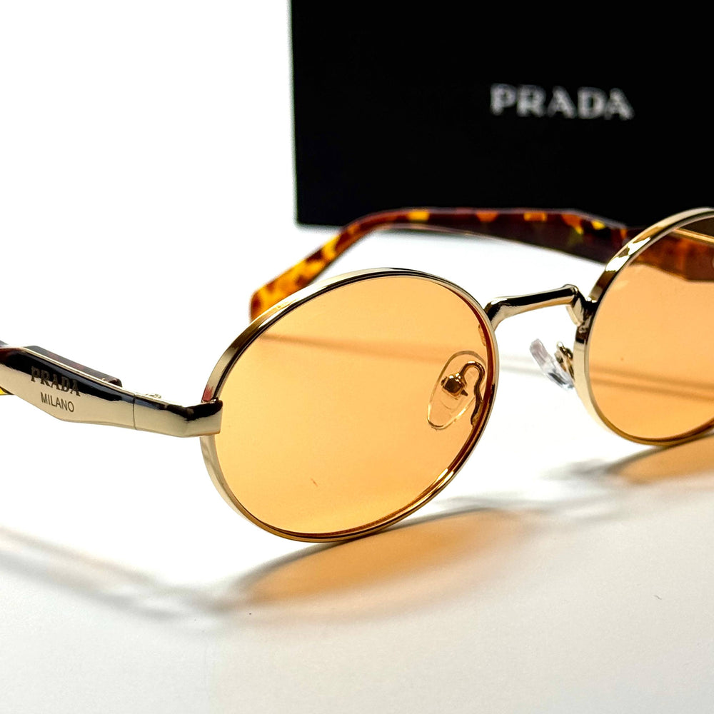 Prada Oval PR4193 – Gold Orange