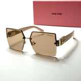 Miu Miu Square SMU67Z – Gold Champagne