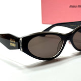Miu Miu Oval SMU73Z – Black Brown