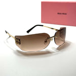 Miu Miu Shield SMU69Z – Gold Brown