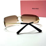 Miu Miu Shield SMU69Z – Gold Brown