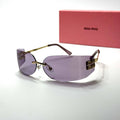 Miu Miu Shield SMU69Z – Gold Violet