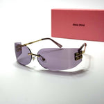 Miu Miu Shield SMU69Z – Gold Violet