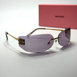 Miu Miu Shield SMU69Z – Gold Violet
