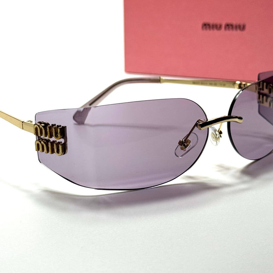 Miu Miu Shield SMU69Z – Gold Violet