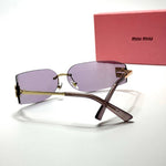 Miu Miu Shield SMU69Z – Gold Violet