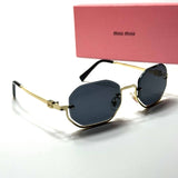 Miu Miu Rimless Octagonal SMU71Z – Gold Black