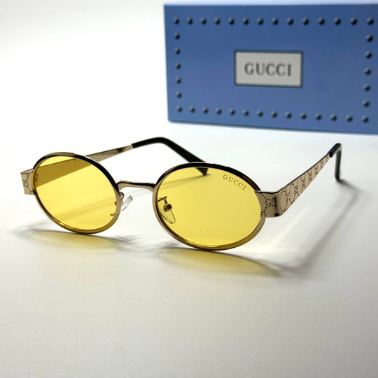 Gucci Oval GG7184 – Gold Yellow