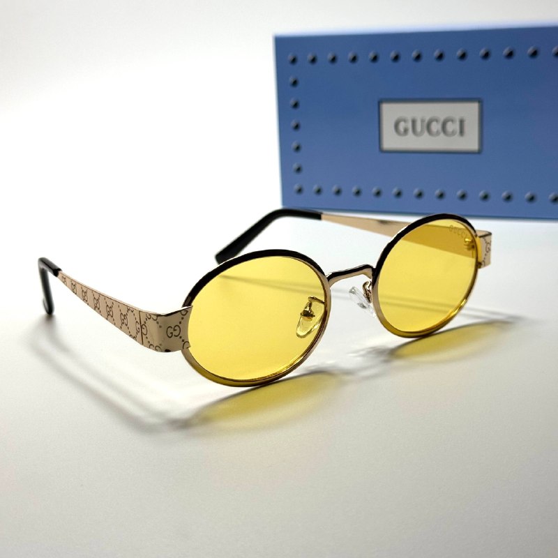 Gucci Oval GG7184 – Gold Yellow
