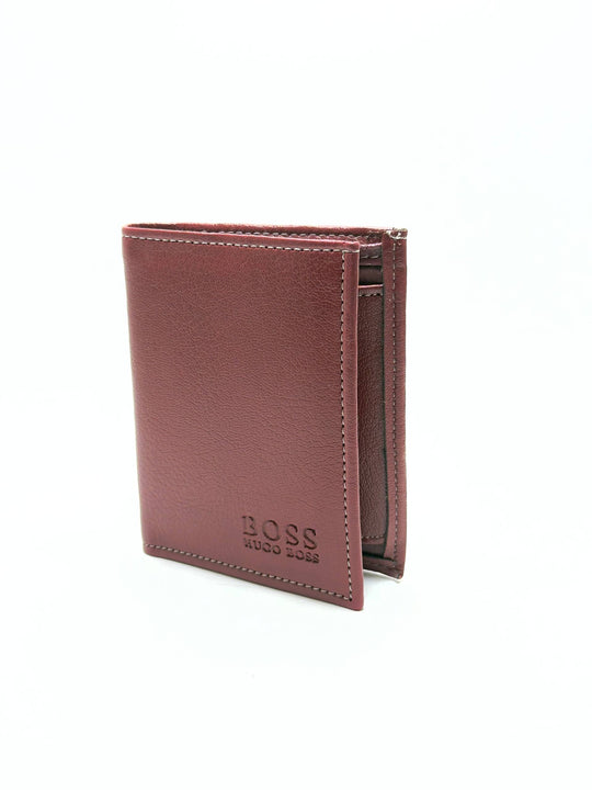 Hugo Boss Leather Wallet – Brown Red