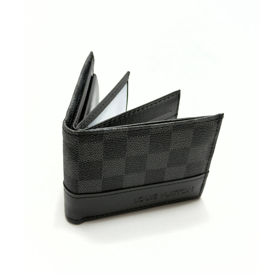 Louis Vuitton Canvas Wallet – Black Grey