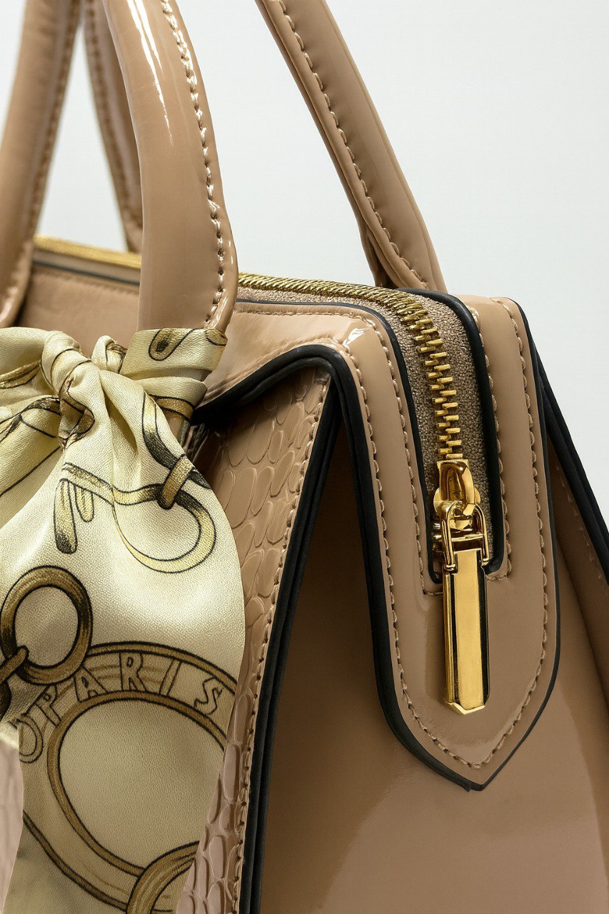 Croco Bag - Beige