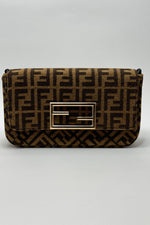 Fendi Velvet Shoulder Bag – Brown