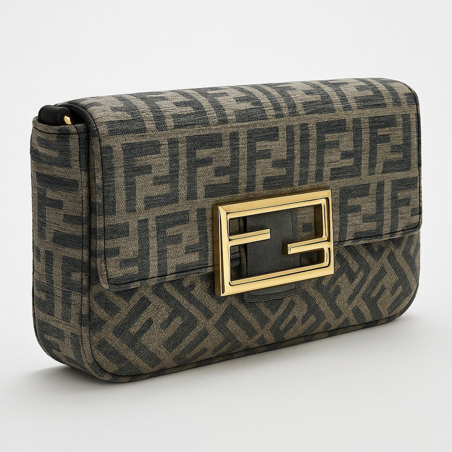 Fendi Velvet Bag – Grey