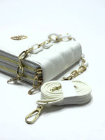Monaco Quilted White Wallet – Double Zip Edition