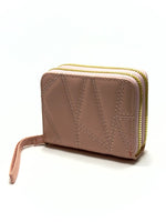 Double Zip Mini Wallet - Blush Pink