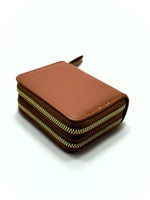 Double Zip Mini Wallet - Brown