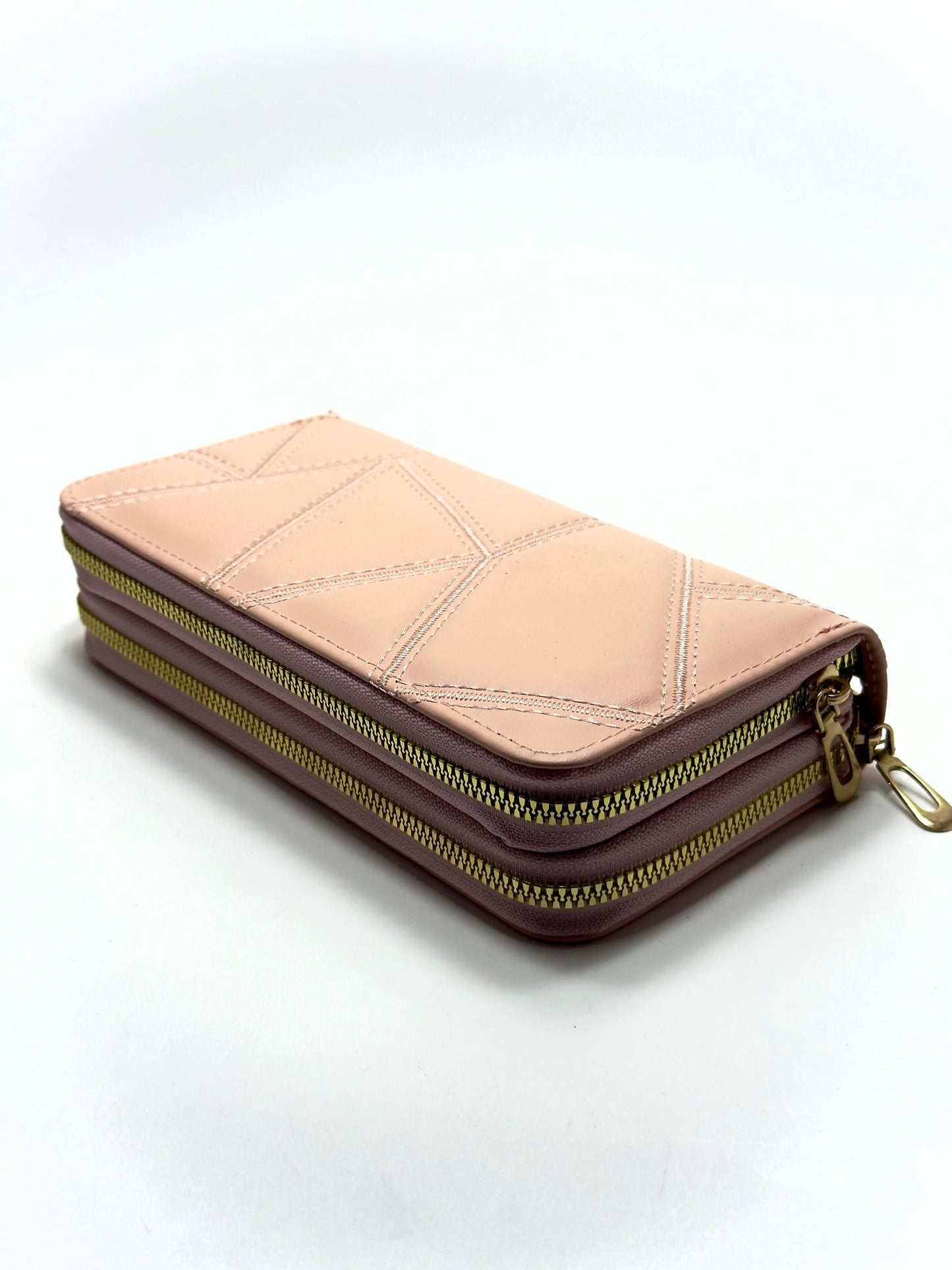 Double Zip Wallet - Beige