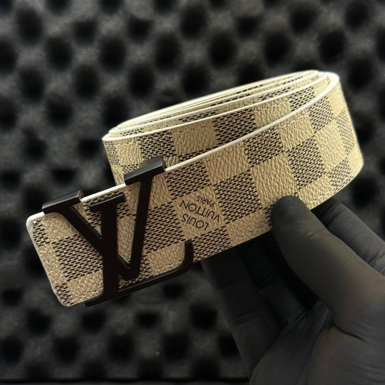 LV Canvas Belt - Black Grey