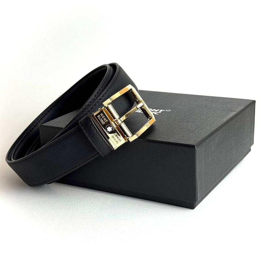 Montblanc Classic Belt – Gold Black