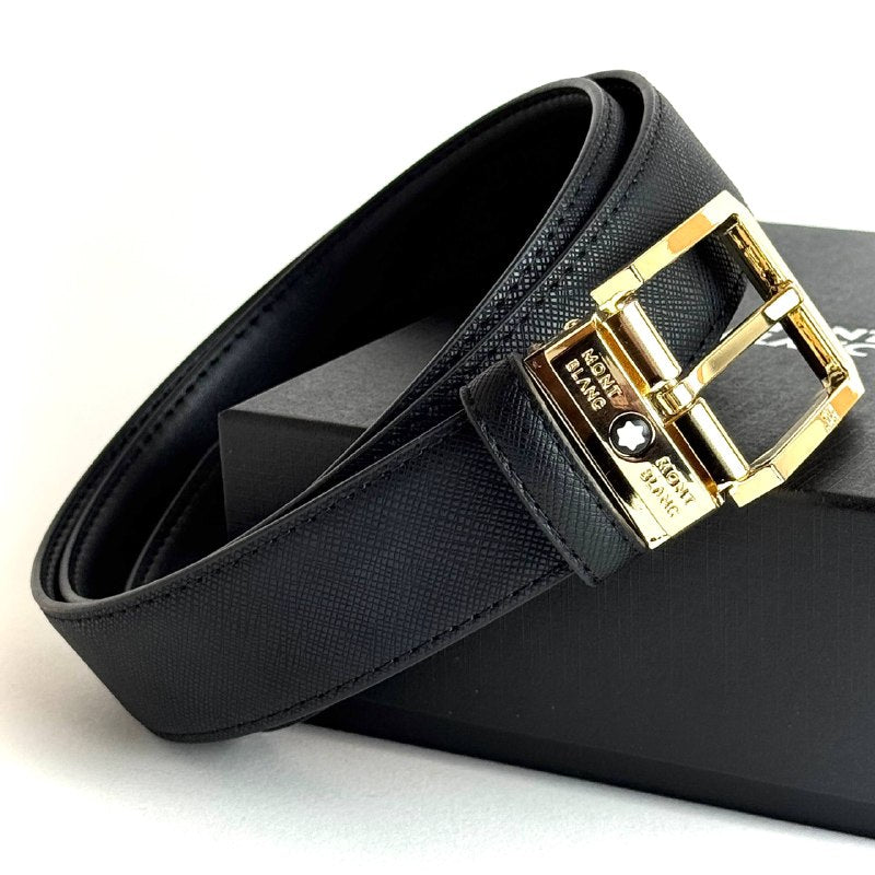 Montblanc Classic Belt – Gold Black