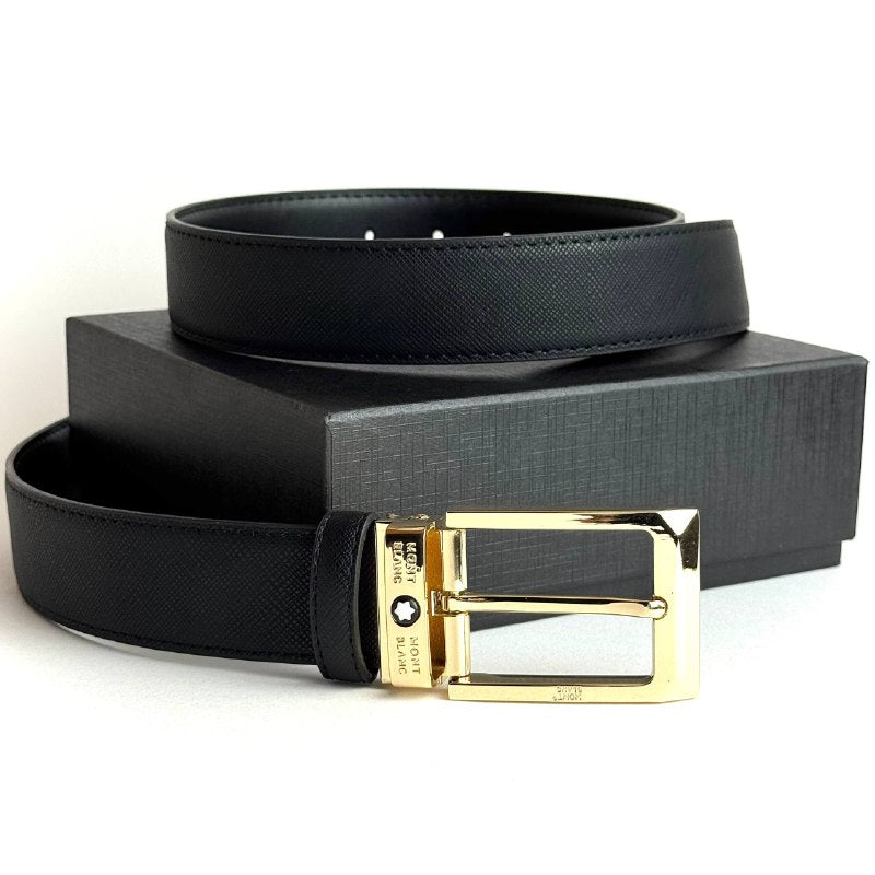 Montblanc Classic Belt – Gold Black