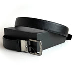 Montblanc Classic Belt – Black Gunmetal