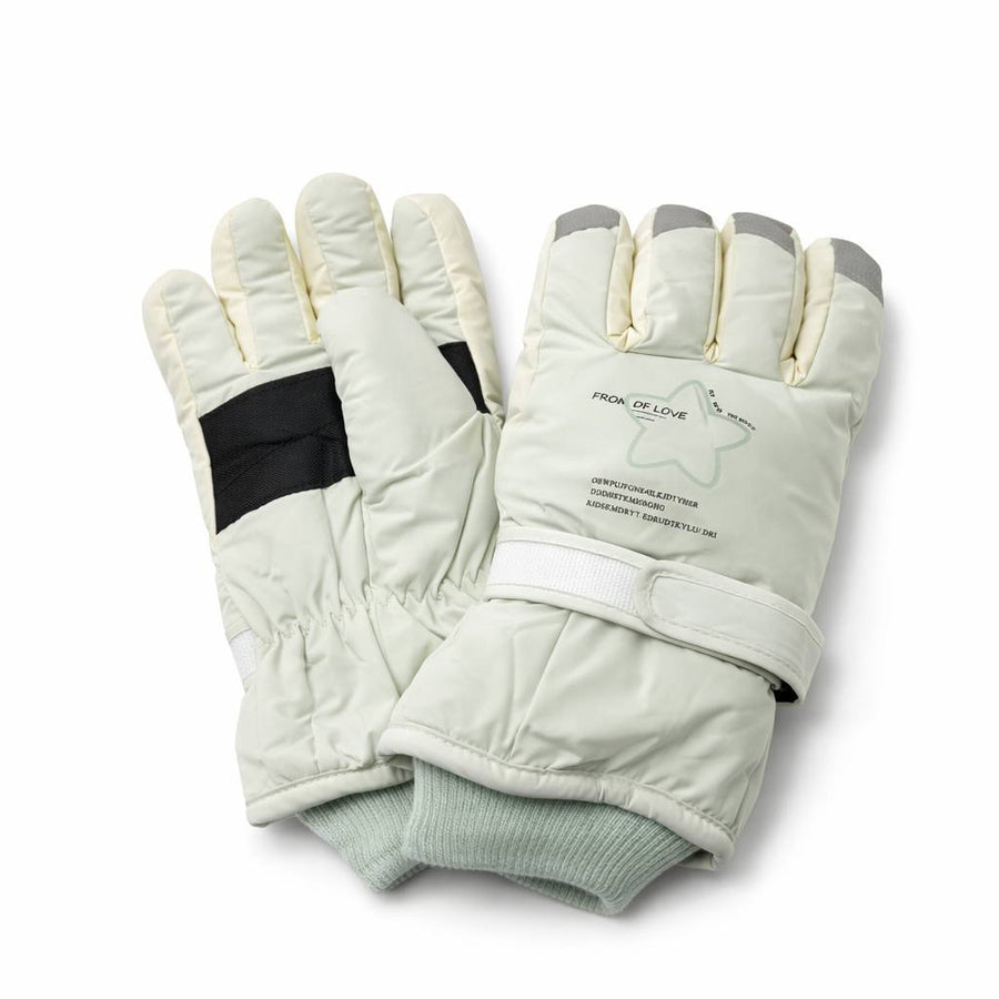 Winter Puffer Gloves – Light Green (Unisex)