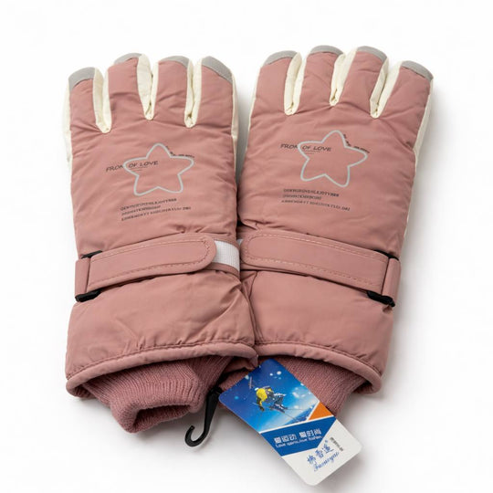Winter Puffer Gloves – Blush Pink (Unisex)