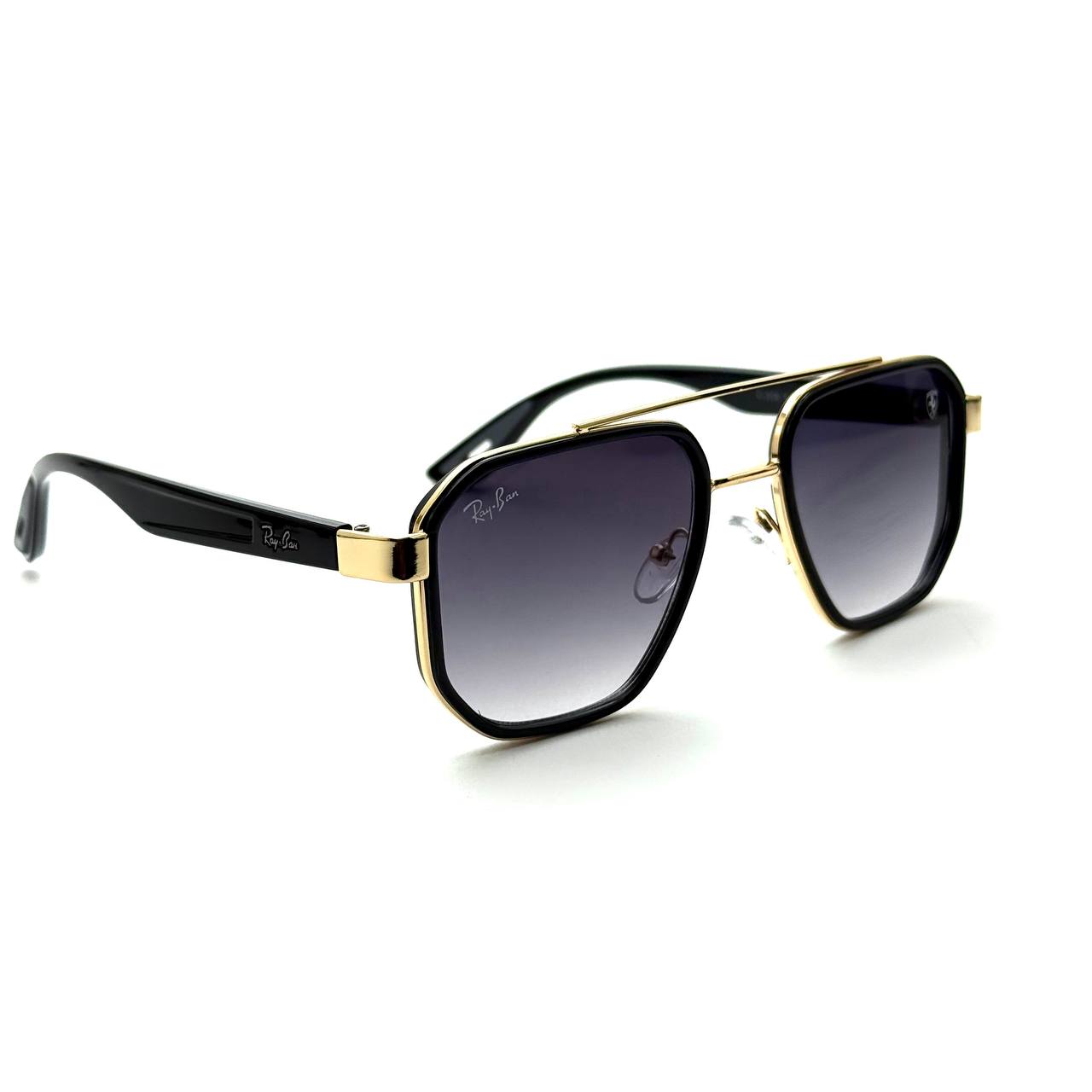 Ray-Ban Ferrari RB3675M Sunglasses – Black & Gold Frame / Blue Gradient Lens