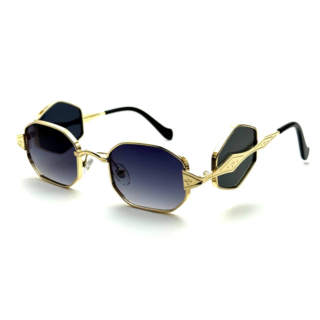 LV Royal Hex Luxe Shades - Dark Blue Gradient Lens