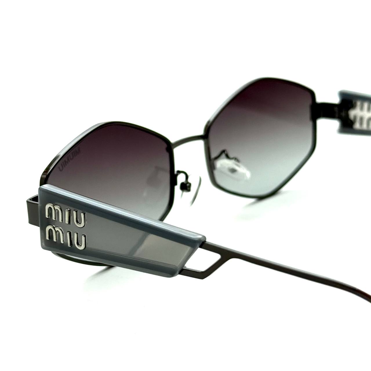 Miu Miu - Grey Gradient Hex Sunglasses