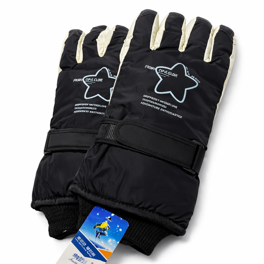 Winter Puffer Gloves – Black (Unisex)