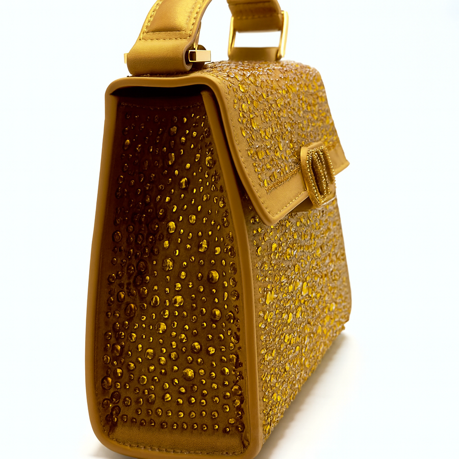 LV Vuitton Capucines Bag - Crystal Gold