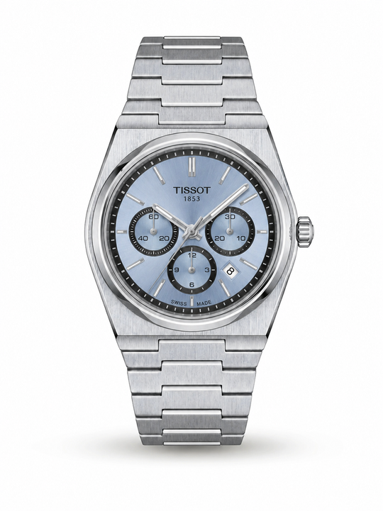 Tissot PRX Chronograph - Silver Blue