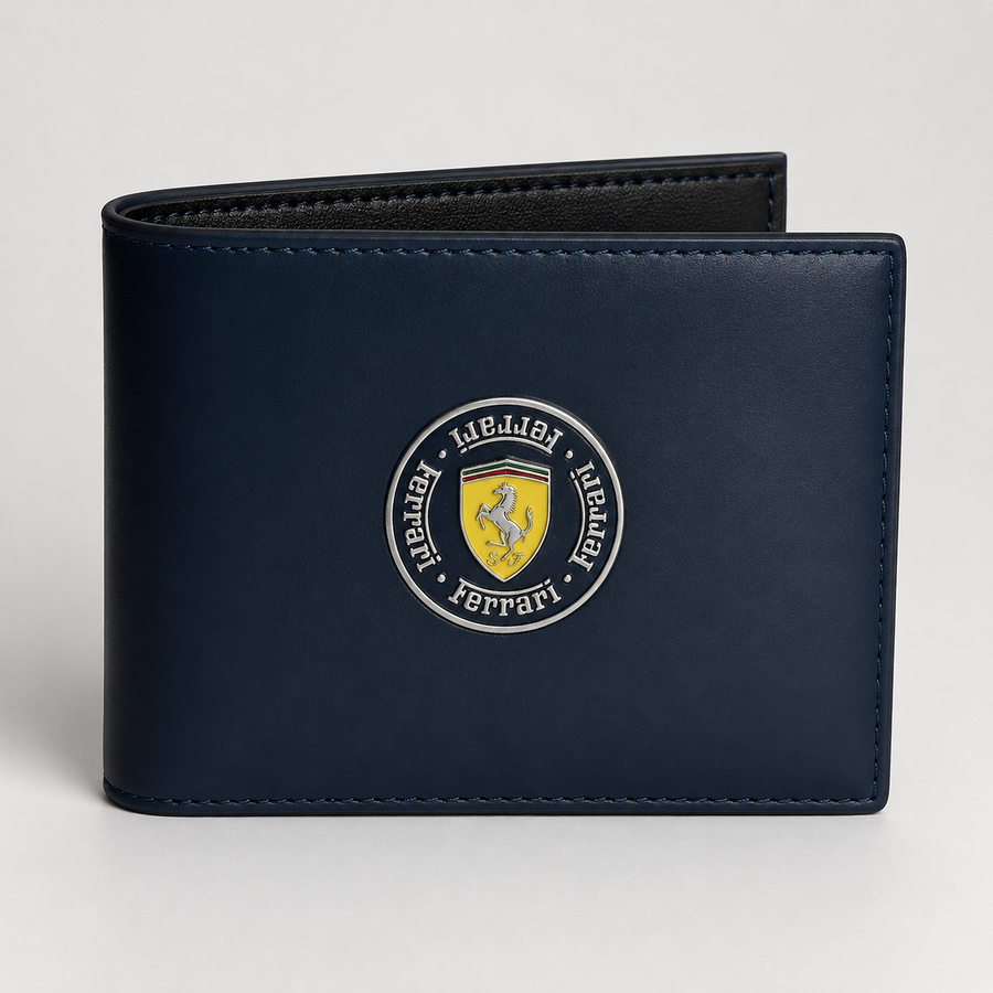 Ferrari Bifold Wallet – Navy Blue